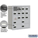 Salsbury Recessed Mounted Cell Phone Storage Locker with 12 A Doors (11 usable) 4 B Doors in Aluminum - Resettable Combination Locks - Sweatfully