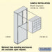 Salsbury Recessed Mounted Cell Phone Locker with 12 A Doors (11 usable) 4 B Doors in Aluminum - Keyed Locks - Sweatfully