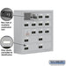 Salsbury Surface Mounted Cell Phone Locker with 12 A Doors (11 usable) 4 B Doors in Aluminum - Resettable Combination Locks - Sweatfully