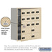 Salsbury Recessed Mounted Cell Phone Storage Locker with 12 A Doors (11 usable) 4 B Doors in Sandstone -Resettable Combination Locks - Sweatfully