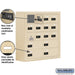 Salsbury Surface Mounted Cell Phone Locker with 12 A Doors (11 usable) 4 B Doors in Sandstone - Resettable Combination Locks - Sweatfully