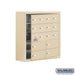 Salsbury Surface Mounted Cell Phone Locker with 12 A Doors (11 usable) 4 B Doors in Sandstone - Keyed Locks - Sweatfully