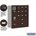 Salsbury Recessed Mounted Cell Phone Storage Locker with 12 A Doors (11 usable) 4 B Doors in Bronze - Resettable Combination Locks - Sweatfully