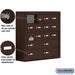 Salsbury Surface Mounted Cell Phone Locker with 12 A Doors (11 usable) 4 B Doors in Bronze - Keyed Locks - Sweatfully