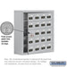 Salsbury Surface Mounted Cell Phone Storage Locker with 20 A Doors (19 usable) in Aluminum - Resettable Combination Locks - Sweatfully