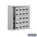 Salsbury Surface Mounted Cell Phone Storage Locker with 20 A Doors (19 usable) in Aluminum - Resettable Combination Locks - Sweatfully