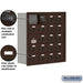 Salsbury Recessed Mounted Cell Phone Storage Locker with 20 A Doors (19 usable) in Bronze - Resettable Combination Locks - Sweatfully