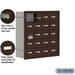 Salsbury Recessed Mounted Cell Phone Storage Locker with 20 A Doors (19 usable) in Bronze - Keyed Locks - Sweatfully
