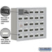 Salsbury Recessed Mounted Cell Phone Storage Locker with 25 A Doors (24 usable) in Aluminum - Resettable Combination Locks - Sweatfully