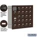 Salsbury Recessed Mounted Cell Phone Storage Locker with 25 A Doors (24 usable) in Bronze - Resettable Combination Locks - Sweatfully