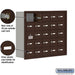 Salsbury Recessed Mounted Cell Phone Storage Locker with 25 A Doors (24 usable) in Bronze - Keyed Locks - Sweatfully