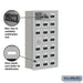 Salsbury Recessed Mounted Cell Phone Storage Locker with 21 A Doors (20 usable) in Aluminum - Resettable Combination Locks - Sweatfully
