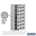 Salsbury Surface Mounted Cell Phone Storage Locker with 21 A Doors (20 usable) in Aluminum - Resettable Combination Locks - Sweatfully
