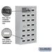 Salsbury Surface Mounted Cell Phone Storage Locker with 21 A Doors (20 usable) in Aluminum - Resettable Combination Locks - Sweatfully