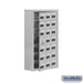 Salsbury Surface Mounted Cell Phone Storage Locker with 21 A Doors (20 usable) in Aluminum - Resettable Combination Locks - Sweatfully