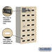 Salsbury Recessed Mounted Cell Phone Storage Locker with 21 A Doors (20 usable) in Sandstone - Resettable Combination Locks - Sweatfully