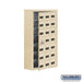 Salsbury Surface Mounted Cell Phone Storage Locker with 21 A Doors (20 usable) in Sandstone - Resettable Combination Locks - Sweatfully