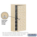 Salsbury Surface Mounted Cell Phone Storage Locker with 21 A Doors (20 usable) in Sandstone - Keyed Locks - Sweatfully