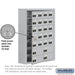 Salsbury Surface Mounted Cell Phone Locker with 20 A Doors (19 usable) 4 B Doors in Aluminum - Resettable Combination Locks - Sweatfully