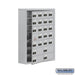 Salsbury Surface Mounted Cell Phone Locker with 20 A Doors (19 usable) 4 B Doors in Aluminum - Resettable Combination Locks - Sweatfully