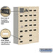 Salsbury Recessed Mounted Cell Phone Storage Locker with 20 A Doors (19 usable) 4 B Doors in Sandstone - Resettable Combination Locks - Sweatfully