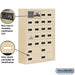 Salsbury Surface Mounted Cell Phone Locker with 20 A Doors (19 usable) 4 B Doors in Sandstone - Resettable Combination Locks - Sweatfully