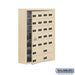 Salsbury Surface Mounted Cell Phone Locker with 20 A Doors (19 usable) 4 B Doors in Sandstone - Resettable Combination Locks - Sweatfully