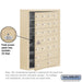 Salsbury Surface Mounted Cell Phone Locker with 20 A Doors (19 usable) 4 B Doors in Sandstone - Keyed Locks - Sweatfully