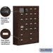 Salsbury Surface Mounted Cell Phone Locker with 20 A Doors (19 usable) 4 B Doors in Bronze - Resettable Combination Locks - Sweatfully