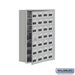Cell Phone Storage Locker - 7 Door High Unit (8 Inch Deep Compartments) - 28 A Doors (27 usable) - Aluminum - Recessed Mounted - Resettable Combination Locks - Sweatfully