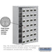 Salsbury Surface Mounted Cell Phone Storage Locker with 28 A Doors (27 usable) in Aluminum - Resettable Combination Locks - Sweatfully