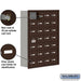 Salsbury Recessed Mounted Cell Phone Storage Locker with 28 A Doors (27 usable) in Bronze - Keyed Locks - Sweatfully