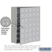 Salsbury Recessed Mounted Cell Phone Storage Locker with 35 A Doors (34 usable) in Aluminum - Keyed Locks - Sweatfully
