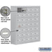 Salsbury Surface Mounted Cell Phone Storage Locker with 35 A Doors (34 usable) in Aluminum - Keyed Locks - Sweatfully