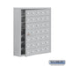 Salsbury Surface Mounted Cell Phone Storage Locker with 35 A Doors (34 usable) in Aluminum - Keyed Locks - Sweatfully