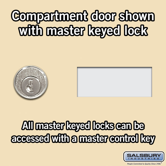 Salsbury Recessed Mounted Cell Phone Storage Locker with 35 A Doors (34 usable) in Sandstone - Keyed Locks - Sweatfully