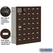 Salsbury Recessed Mounted Cell Phone Storage Locker with 35 A Doors (34 usable) in Bronze - Resettable Combination Locks - Sweatfully
