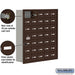 Salsbury Recessed Mounted Cell Phone Storage Locker with 35 A Doors (34 usable) in Bronze - Keyed Locks - Sweatfully