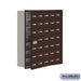 Salsbury Recessed Mounted Cell Phone Storage Locker with 35 A Doors (34 usable) in Bronze - Keyed Locks - Sweatfully