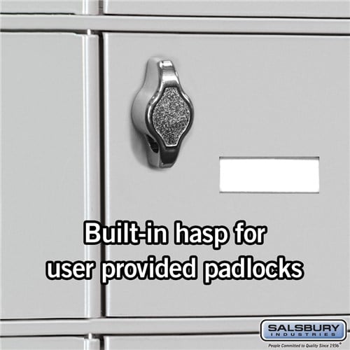 Built-in Hasp - for User Provided Padlock - for Cell Phone Locker Door - Sweatfully