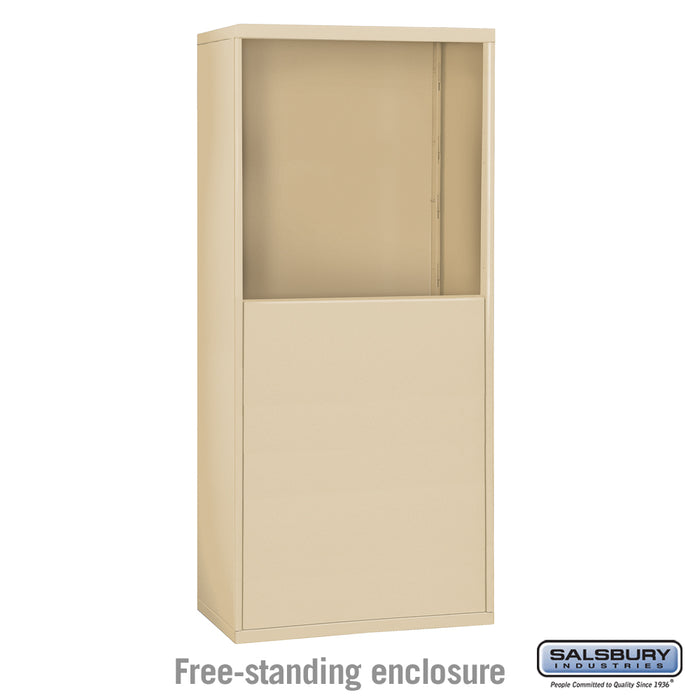 Salsbury Free-Standing Enclosure for #19158-25 - Recessed Mounted Cell Phone Lockers - Sandstone - Sweatfully