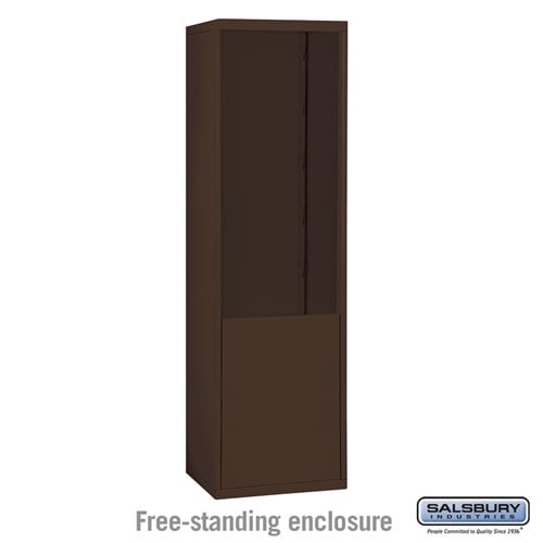 Salsbury Free-Standing Enclosure for #19178-21 - Recessed Mounted Cell Phone Lockers - Bronze - Sweatfully