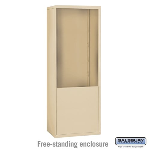 Salsbury Free-Standing Enclosure for #19178-24 and #19178-28 - Recessed Mounted Cell Phone Lockers - Sandstone - Sweatfully