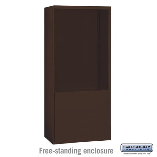 Salsbury Free-Standing Enclosure for #19178-35 - Recessed Mounted Cell Phone Lockers - Bronze - Sweatfully