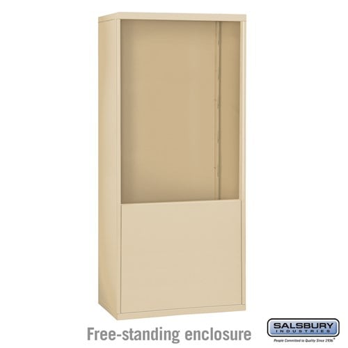 Salsbury Free-Standing Enclosure for #19178-35 - Recessed Mounted Cell Phone Lockers - Sandstone - Sweatfully