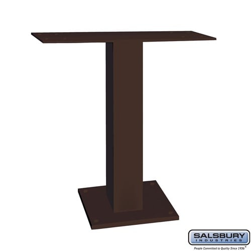 Salsbury Pedestal for 6 & 7 Door High Surface Mounted Cell Phone Lockers - Bronze - Sweatfully