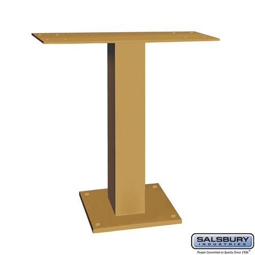Salsbury Pedestal for 6 & 7 Door High Surface Mounted Cell Phone Lockers - Gold - Sweatfully