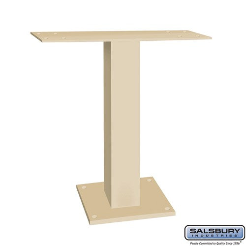 Salsbury Pedestal for 6 & 7 Door High Surface Mounted Cell Phone Lockers - Sandstone - Sweatfully