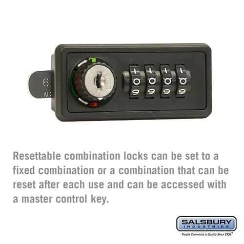 Salsbury Resettable Combination Lock - Replacement Lock - for Cell Phone Storage Locker Door - Sweatfully