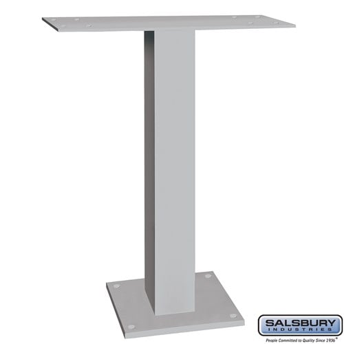 Salsbury Pedestal for 5 Door High Surface Mounted Cell Phone Lockers - Aluminum - Sweatfully